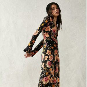 NWT- FREE PEOPLE Shayla Jumpsuit in Black / Orange